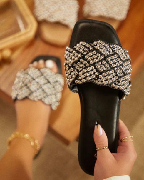 Glam Pearl Love Slides