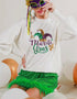 Glam Balloon Sleeve Mardi Gras Sweater
