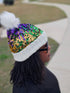 Glam Mardi Gras Sequin Beanie