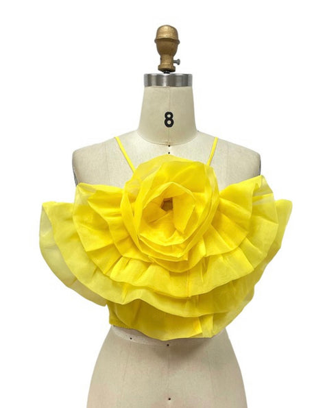 Glam Perfect Rose Top (Yellow)