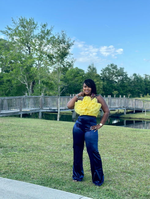 Glam Perfect Rose Top (Yellow)